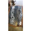 Image 3 : CARVED SIDE TABLE W/ STONE INSERT