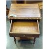Image 2 : ANTIQUE 1 DRAWER SIDE TABLE, VERY GOOD ORIGINAL CONDITION
