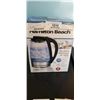 Image 1 : HAMILTON BEACH 1.7L GLASS ELECTRIC KETTLE - TESTED WORKING, RETAIL $44