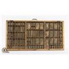 Image 1 : ANTIQUE PRINTERS BLOCK WOODEN TRAY