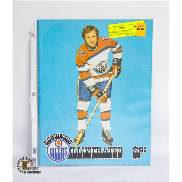 1975 EDMONTON OILERS ILLUSTRATED PROGRAM