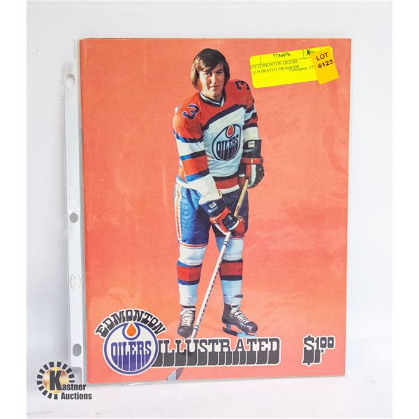 1974 EDMONTON OILERS ILLUSTRATED PROGRAM