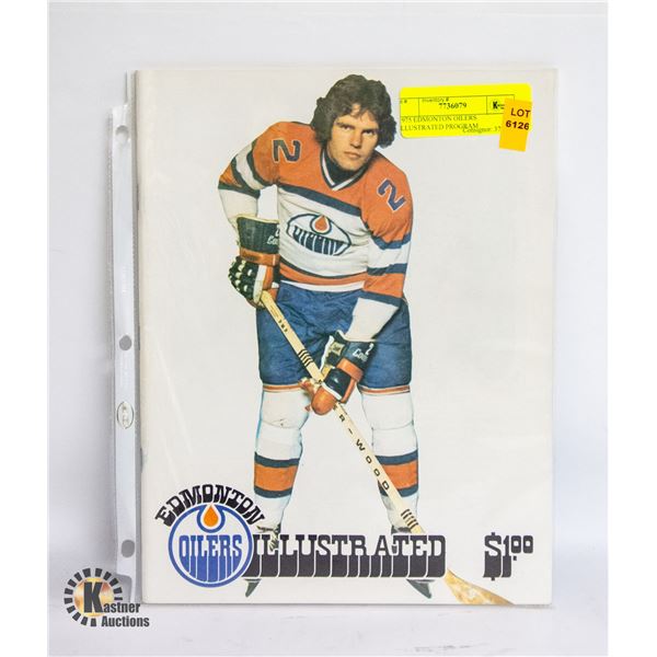 1975 EDMONTON OILERS ILLUSTRATED PROGRAM