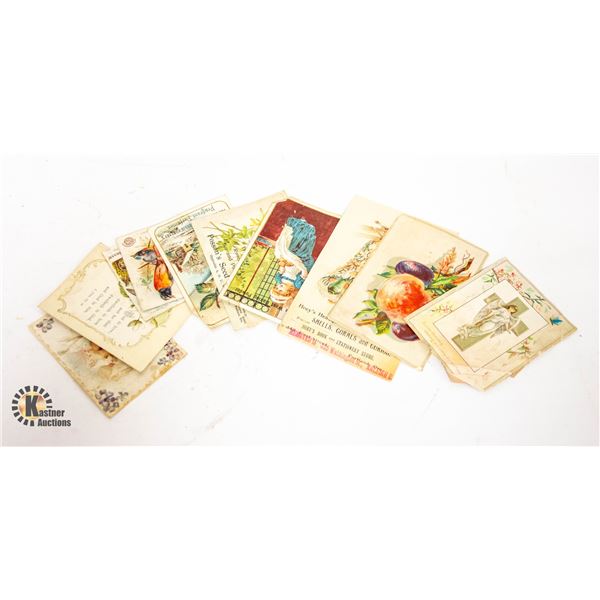 LOT OF 10 1800S PORTLAND ADVERTISING CARDS