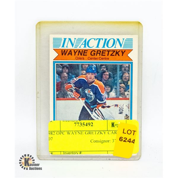 1982 OPC WAYNE GRETZKY CARD 107