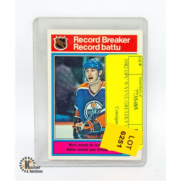 1982 OPC WAYNE GRETZKY CARD 1