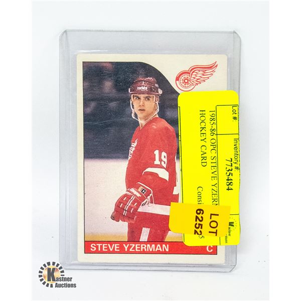 1985-86 OPC STEVE YZERMAN HOCKEY CARD