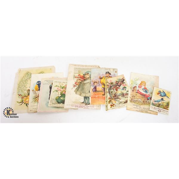 LOT OF 10 1800S PORTLAND ADVERTISING CARDS