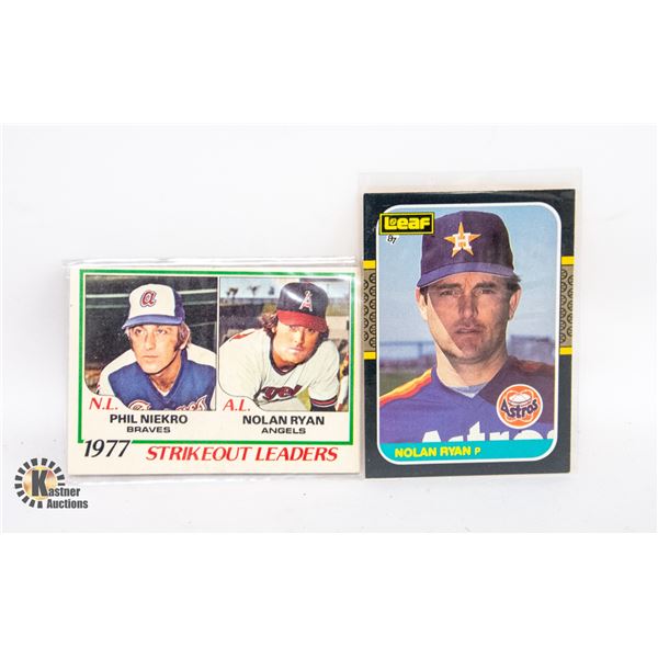 PAIR VINTAGE NOLAN RYAN BASEBALL CARDS