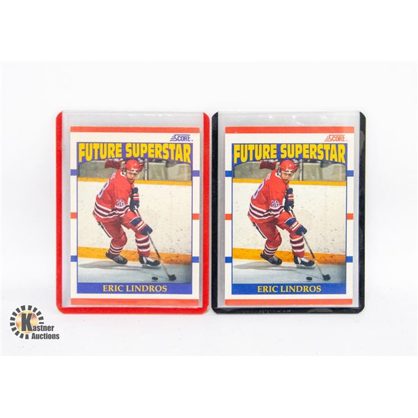 PAIR 1990 SCORE ERIC LINDROS ROOKIE CARDS