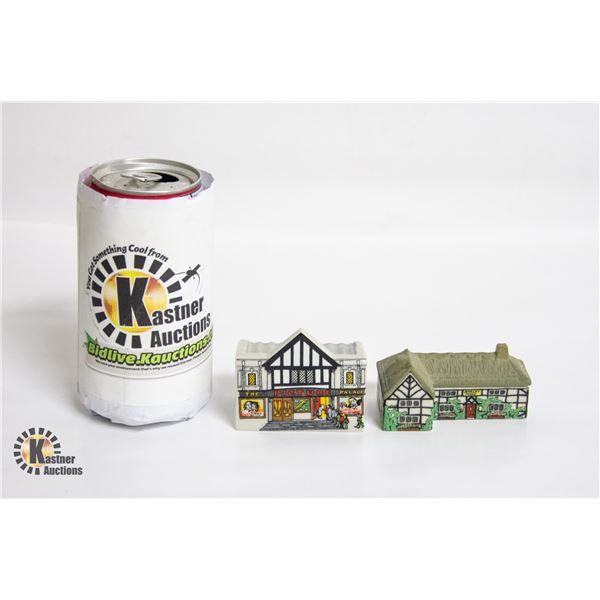 LOT OF 2 WADE WHIMSEY BUILDINGS CERAMIC