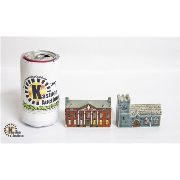 LOT OF 2 WADE WHIMSEY BUILDINGS CERAMIC