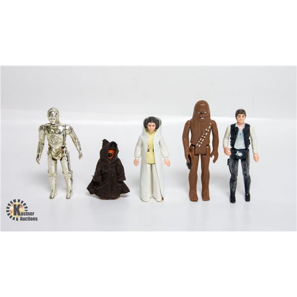 1977 STAR WARS FIGURES LOT OF FIVE