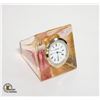 1960S ART GLASS SMALL TABLE CLOCK