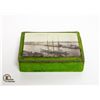 Image 1 : 1800S KEEPSAKE BOX W SAILBOAT PICTURE