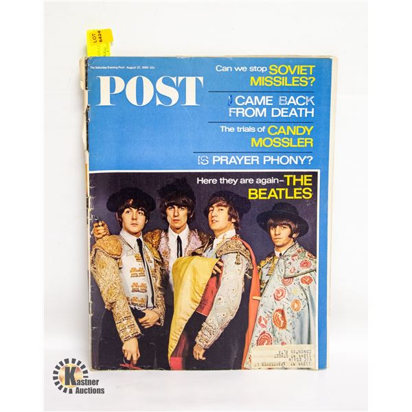 1966 BEATLES SATURDAY EVENING POST