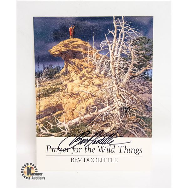 AUTOGRAPHED BEV DOOLITTLE ART CARD