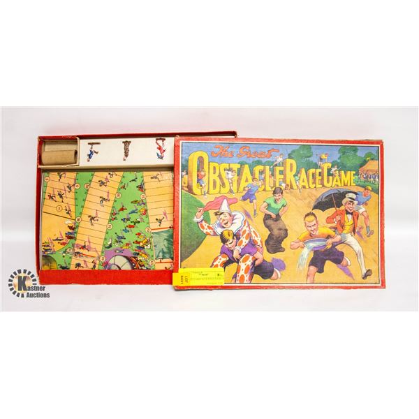 ANTIQUE OBSTACLE RACE GAME IN BOX