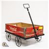 Image 2 : ANTIQUE COKE CRATE W CUSTOM DECOR WAGON