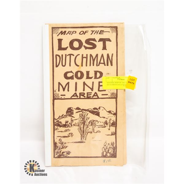 VINTAGE MAP OF THE LOST DUTCHMAN GOLD MINE