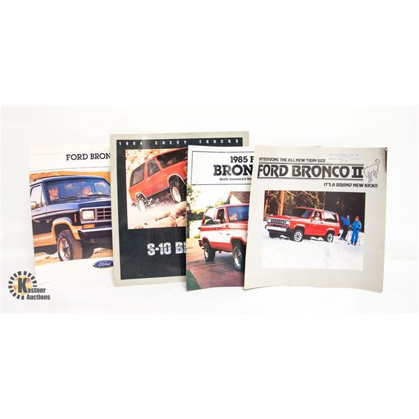 FOUR VINTAGE AUTO DEALER BROCHURES