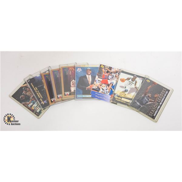 LOT 10 VINTAGE BASKETBALL CARDS JORDAN ONEIL ETC