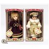 Image 1 : PAIR COLLECTOR PORCELAIN DOLLS