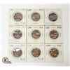 Image 1 : LOT OF 9 1901 TO 1917 CANADA LARGE CENTS
