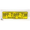 Image 1 : PAIR 1978 ALBERTA LICENSE PLATES