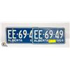 Image 1 : PAIR 1964 ALBERTA LICENSE PLATES