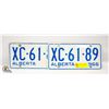 Image 1 : PAIR 1966 ALBERTA LICENSE PLATES
