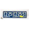 Image 1 : PAIR 1970 ALBERTA LICENSE PLATES