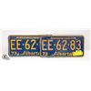 Image 1 : PAIR 1973 ALBERTA LICENSE PLATES