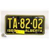 Image 1 : 1969 ALBERTA LICENSE PLATE