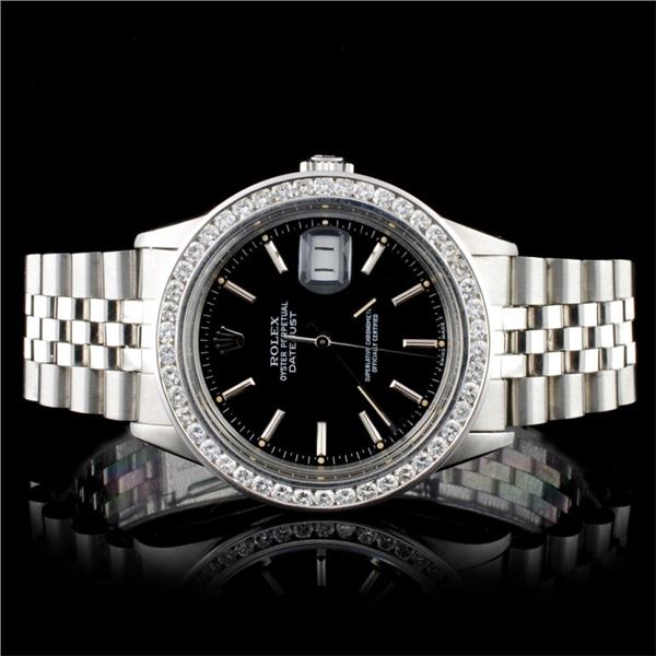 Rolex SS DateJust Diamond Men's Watch