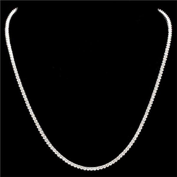 ^18k White Gold 6.00ct Diamond Necklace