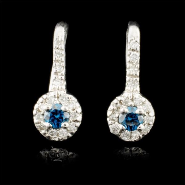 14K Gold 0.30ctw Fancy Color Diamond Earrings