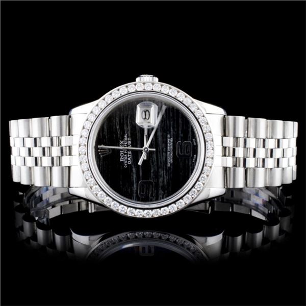 Rolex SS DateJust Diamond 36MM Wristwatch