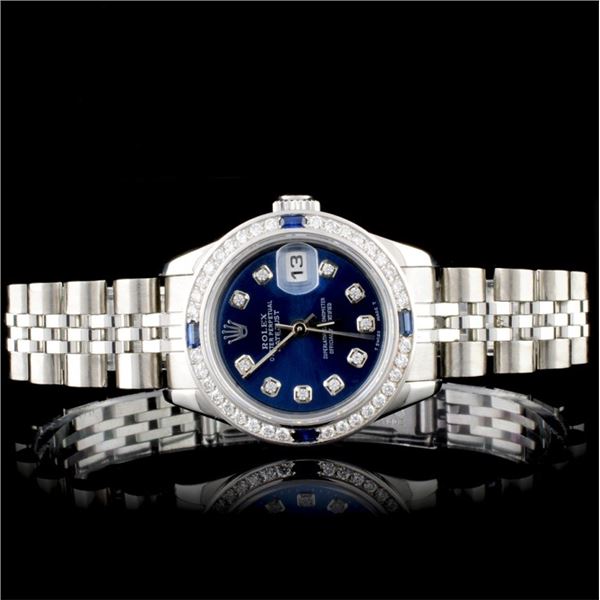 Rolex SS DateJust Diamond Ladies Watch