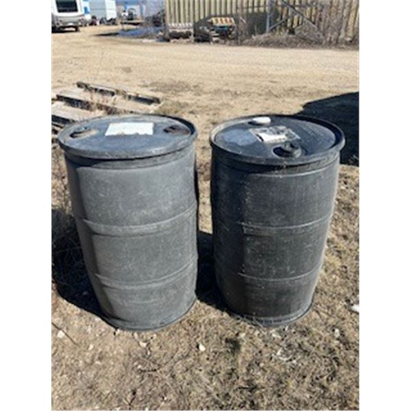 45 gallon plastic barrels - one money