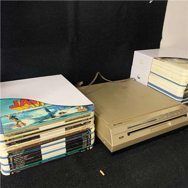 Vintage CED Video Disc Player and Discs