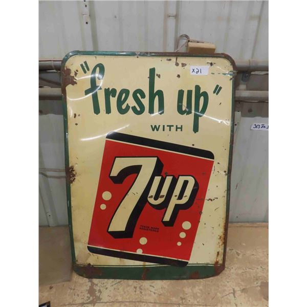 7Up Fresh Up Metal Sign 19" x 27" 