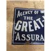 Image 2 : Great West Life Assurance Co. Porcelain Sign 12" x 18" 