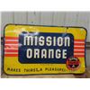 Image 1 : Mission Orange Metal Embossed Sign - multi color 35" x 58" 