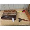 Image 1 : Walton Vintage Metal Tackle Box wit Fishing Hooks, Fillet Knife, Reel, plus more