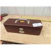 Image 8 : Walton Vintage Metal Tackle Box wit Fishing Hooks, Fillet Knife, Reel, plus more