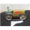 Image 1 : Crawler Wind Up Tin with Rubber Tracks, Made in Canada 4" x 5" x 8.5"