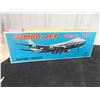 Image 8 : T.T Made in Japan Tin Friction Bowing 747 Jet with Box 8"x 9.5" 