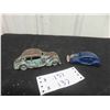 Image 1 : 2 Pressed Metal Wind Up Cars ; Made in Germany 2" x 2.5" x 5" & 1.25" x 2" x 4" 