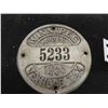 Image 2 : 1933 Winnipeg Motor Vehicle Tax Tag 3" Wide